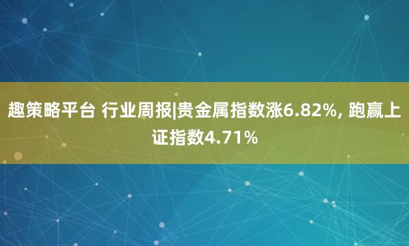 趣策略平台 行业周报|贵金属指数涨6.82%, 跑赢上证指数4.71%